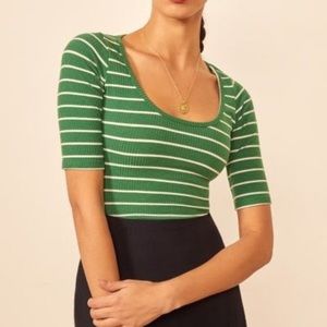 NWT Reformation Delia Top S in Lucky Stripe